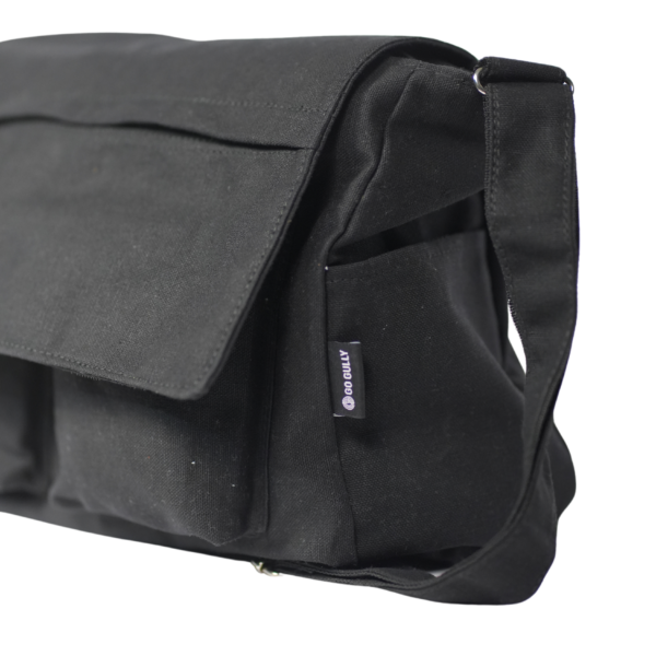 black messenger bag